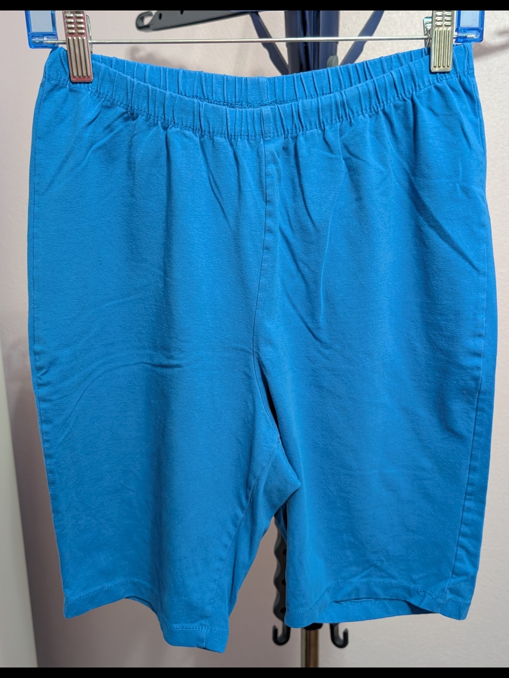 Woman Within Bright Blue Elastic-Waist Women's Shorts